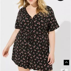 Torrid Red Floral Jumpsuit